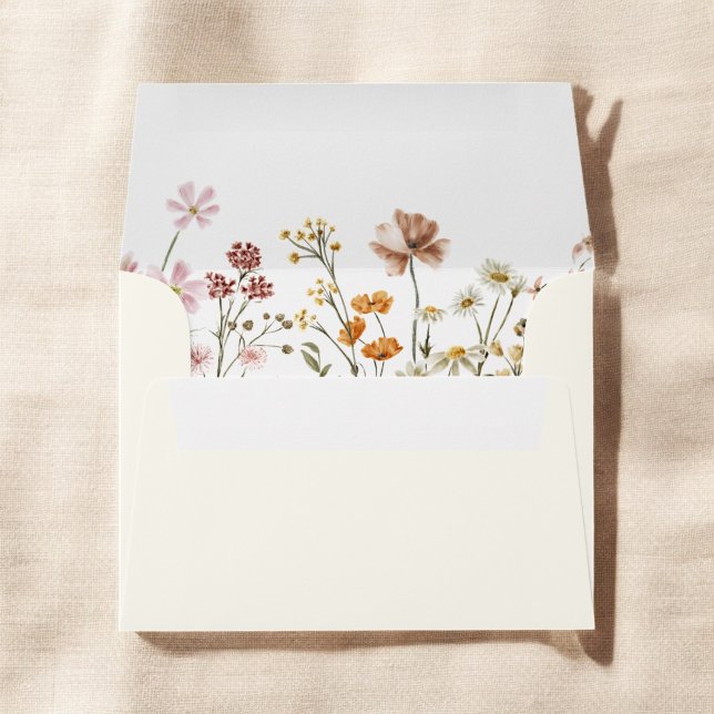 Wildflower Baby in Bloom Baby Shower Terracotta Envelope (Creator Uploaded)