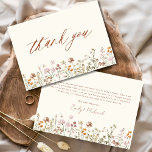 Wildflower Baby in Bloom Baby Shower Terracotta Thank You Card<br><div class="desc">Express your gratitude in style with our Wildflower Baby Shower Terracotta Thank You Cards from our Party Collection. These cards are a delightful and meaningful addition to your baby shower, allowing you to thank your guests with a touch of rustic elegance. Each thank you card in this collection features delicate...</div>