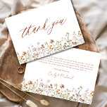 Wildflower Baby in Bloom Baby Shower Terracotta Thank You Card<br><div class="desc">Express your gratitude in style with our Wildflower Baby Shower Terracotta Thank You Cards from our Party Collection. These cards are a delightful and meaningful addition to your baby shower, allowing you to thank your guests with a touch of rustic elegance. Each thank you card in this collection features delicate...</div>