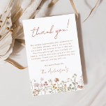 Wildflower Baby in Bloom Baby Shower Terracotta Thank You Card<br><div class="desc">Express your gratitude in style with our Wildflower Baby Shower Terracotta Thank You Cards from our Party Collection. These cards are a delightful and meaningful addition to your baby shower, allowing you to thank your guests with a touch of rustic elegance. Each thank you card in this collection features delicate...</div>