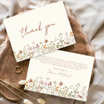 Wildflower Baby in Bloom Baby Shower Terracotta Thank You Card<br><div class="desc">Express your gratitude in style with our Wildflower Baby Shower Terracotta Thank You Cards from our Party Collection. These cards are a delightful and meaningful addition to your baby shower, allowing you to thank your guests with a touch of rustic elegance. Each thank you card in this collection features delicate...</div>