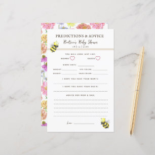 Wildflower Baby Shower Advice and Predictions Game