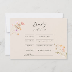 Wildflower Baby Shower Advice Game Holiday Card