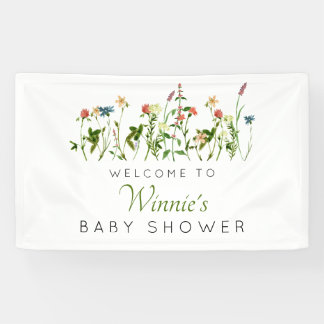 Wildflower Baby Shower Banner