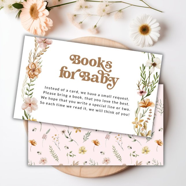 Wildflower Baby Shower Book Request Enclosure Card (Wildflower Baby Shower Book Request Enclosure Card)