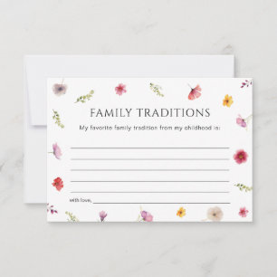 Wildflower Baby Shower Family Traditions Card
