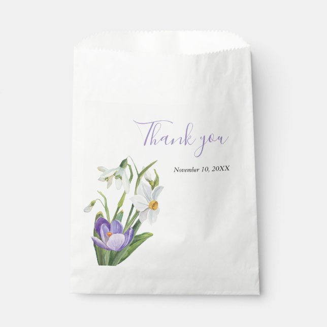 Wildflower Baby Shower Favour Bag (Front)