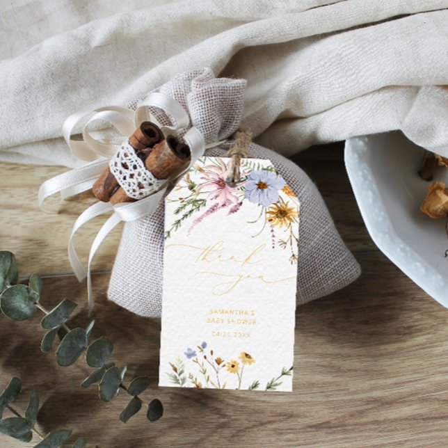 Wildflower Baby Shower Favour Gift Tags (Creator Uploaded)