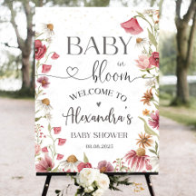 Wildflower Baby Shower Garden Welcome sign 
