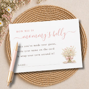 Wildflower Baby Shower How Big Mommy's Belly Card