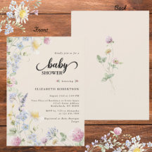 Wildflower Baby Shower Invitation