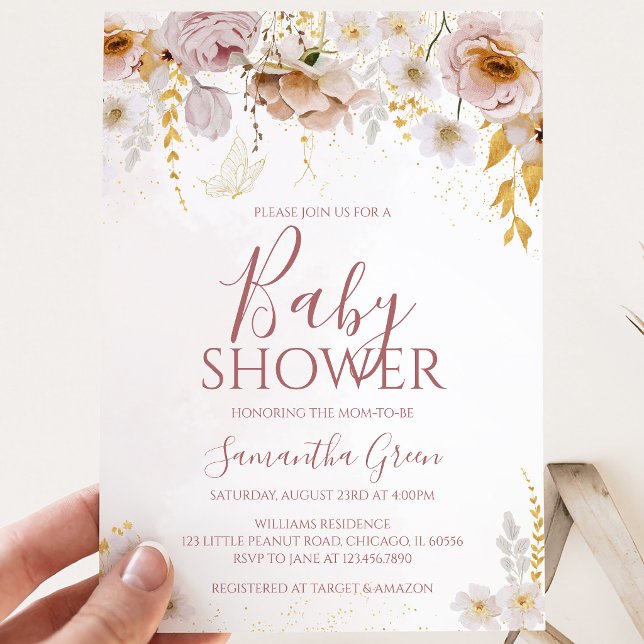 Wildflower Baby Shower Invitation (Creator Uploaded)