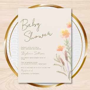 Wildflower Baby Shower Invitation