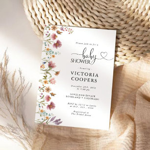Wildflower Baby Shower Invitation