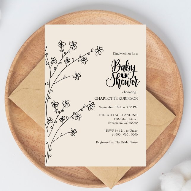  Wildflower Baby Shower Invitation (Creator Uploaded)