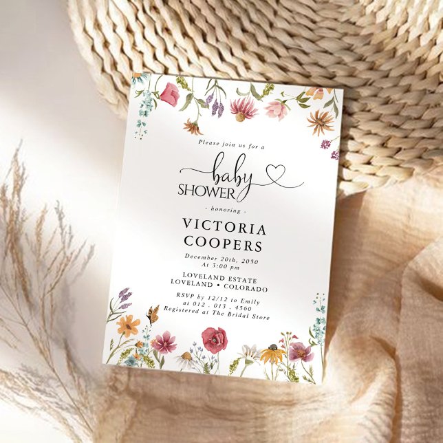 Wildflower Baby Shower Invitation (Creator Uploaded)