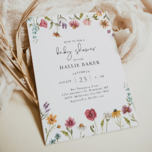 Wildflower Baby Shower Invitation 