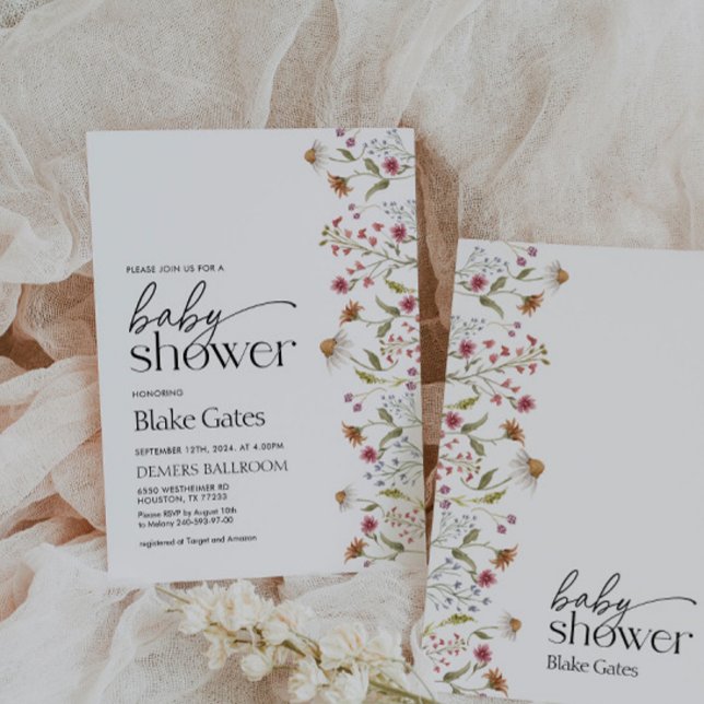 Wildflower Baby Shower Invitation  (Creator Uploaded)