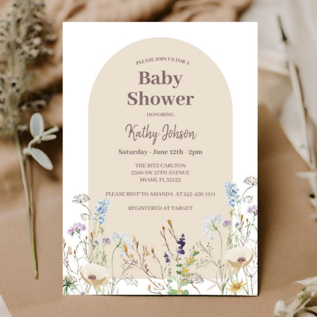 Wildflower Baby Shower Invitation Girl (Creator Uploaded)