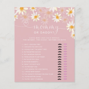 Wildflower Baby Shower Mommy or Daddy Game
