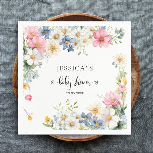 Wildflower, Baby Shower Napkin