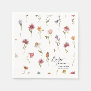 Wildflower Baby Shower Napkins