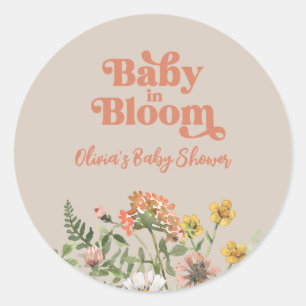 Wildflower Baby Shower Sticker