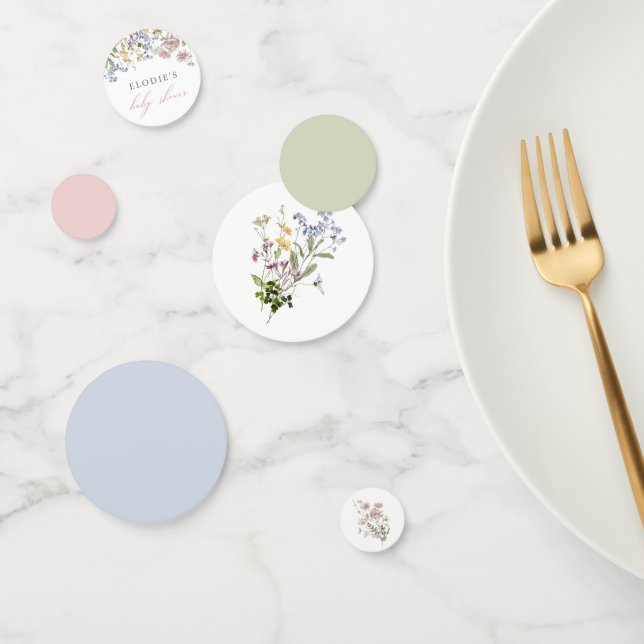 Wildflower Baby Shower Table Confetti Floral Boho (Group)