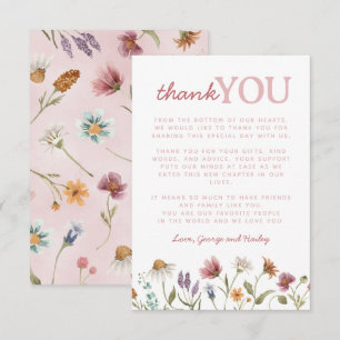 Wildflower Baby Shower Thank You Card
