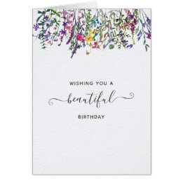 Wildflower Beautiful Birthday Card