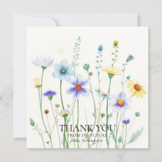 Wildflower Bee Bridal Shower Thank You Card