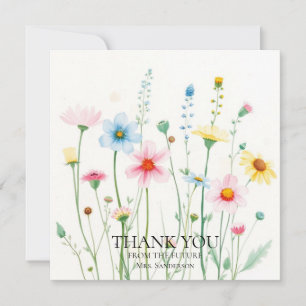 Wildflower Bee Bridal Shower Thank You Card