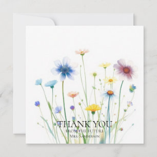 Wildflower Bee Bridal Shower Thank You Card