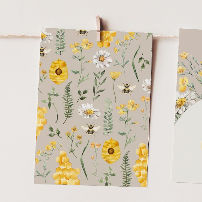 Wildflower Bee High Chair Bunting Banner End Card (Creator Uploaded)