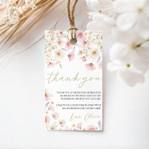 Wildflower Birthday Favor Tags