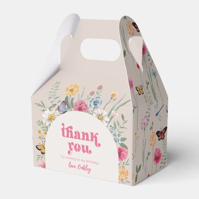 Wildflower Birthday Favour Boxes (Front Side)