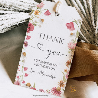 Wildflower Birthday Garden Party  Gift Tags