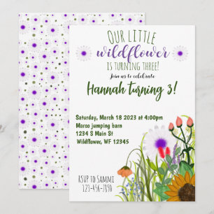 Wildflower birthday holiday card
