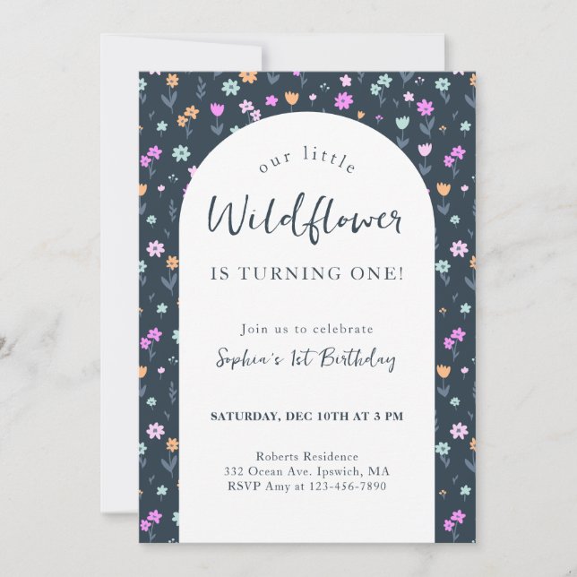 Wildflower Birthday Invitation (Front)