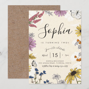 Wildflower Birthday Invitation