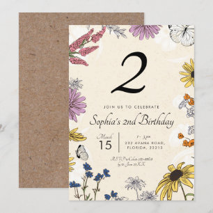 Wildflower Birthday Invitation