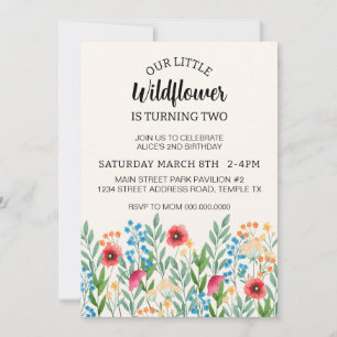 Wildflower Birthday Invitation Download