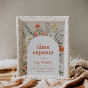 Wildflower Birthday Time Capsule Sign