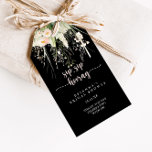 Wildflower Black Sip Sip Hooray Bridal Shower  Gift Tags<br><div class="desc">These wildflower black sip sip hooray bridal shower gift tags are perfect for a rustic wedding shower. The design features watercolor pink,  blush,  yellow,  and white wildflowers arranged in elegant bouquets.</div>