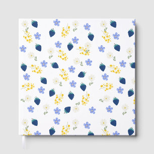 Wildflower & Blackberry Floral Pattern Guest Book