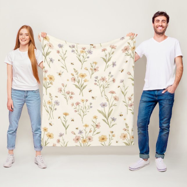 Wildflower Blanket – Cozy Wildflower Throw  (In Situ)
