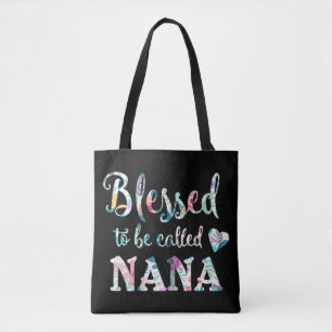 Wildflower Blessed To Be Called Nana Christmas Tote Bag
