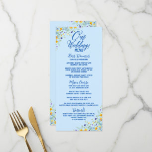 Wildflower Bliss Floral Wedding Menu