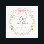 Wildflower Bloom Bridal Shower Napkins<br><div class="desc">"Love in Bloom" in elegant script with event name and date framed by watercolor wildflowers Coordinates with the Pretty in Wildflowers Collection
 found in the Adore Paper Co. Zazzle Shop.</div>