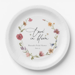 Wildflower Bloom Bridal Shower Paper Plate